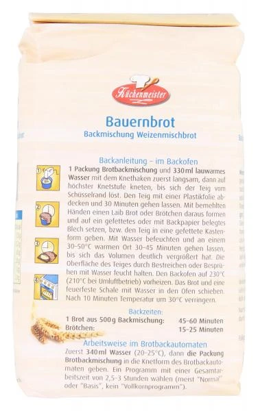 Küchenmeister Backmischung Bauernbrot 3 Küchenmeister Backmischung Bauernbrot – Bild 3