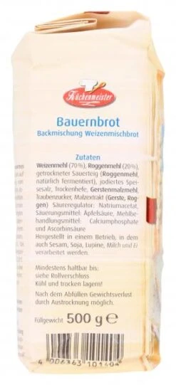 Küchenmeister Backmischung Bauernbrot 7 Küchenmeister Backmischung Bauernbrot -Lebensmittel Verkäufe 4502113464 4006363101404 04.jpg