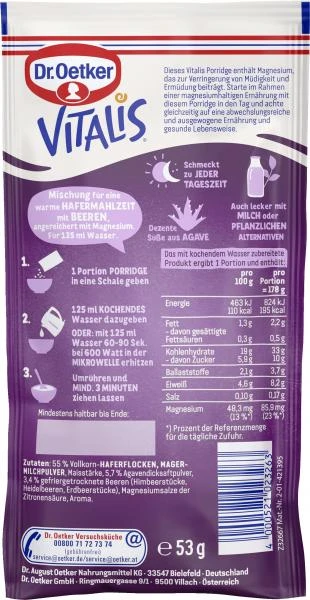 Dr. Oetker Vitalis Porridge Beeren 2 Dr. Oetker Vitalis Porridge Beeren – Bild 2