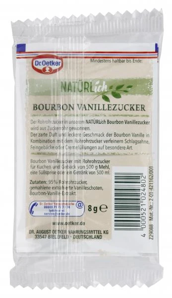 Dr. Oetker Natürlich Bourbon Vanillezucker 2 Dr. Oetker Natürlich Bourbon Vanillezucker – Bild 2