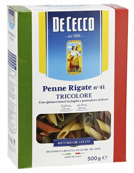 De Cecco Penne Rigate No. 41 Tricolore 1 De Cecco Penne Rigate No. 41 Tricolore