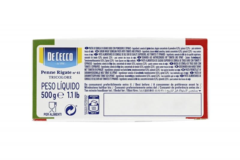 De Cecco Penne Rigate No. 41 Tricolore 5 De Cecco Penne Rigate No. 41 Tricolore – Bild 5