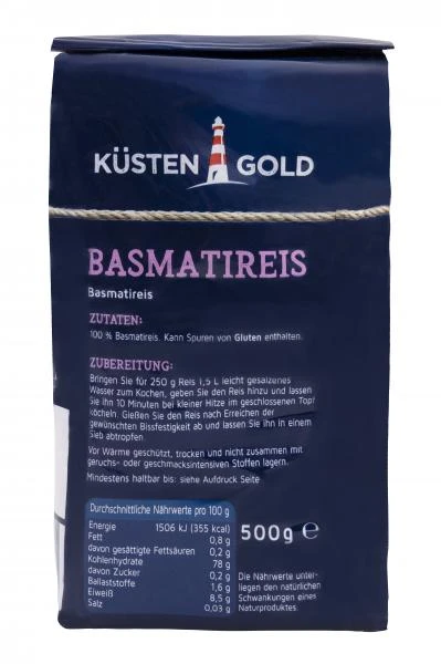 Küstengold Basmatireis 2 Küstengold Basmatireis – Bild 2