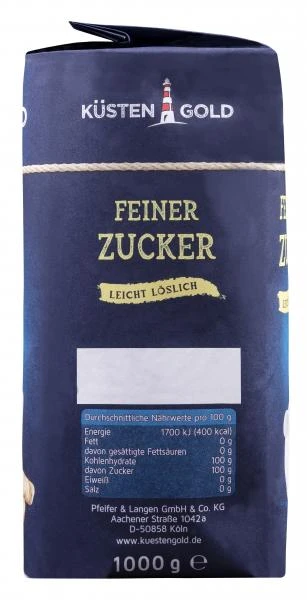 Küstengold Feiner Zucker 2 Küstengold Feiner Zucker – Bild 2