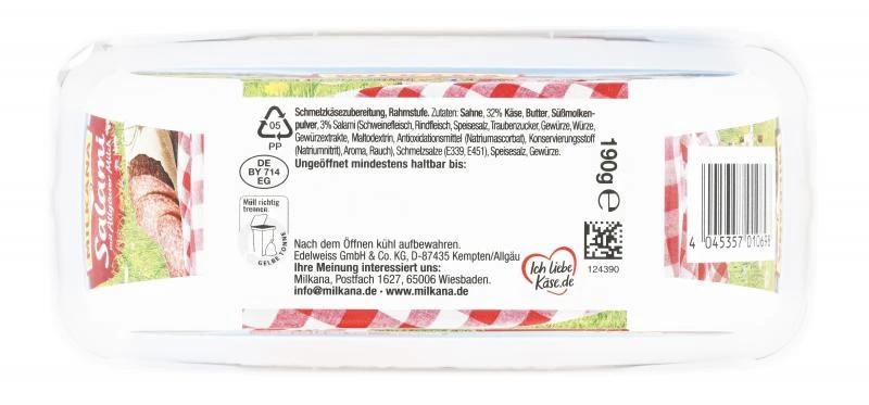 Milkana Schmelzkäse Salami 3 Milkana Schmelzkäse Salami – Bild 3