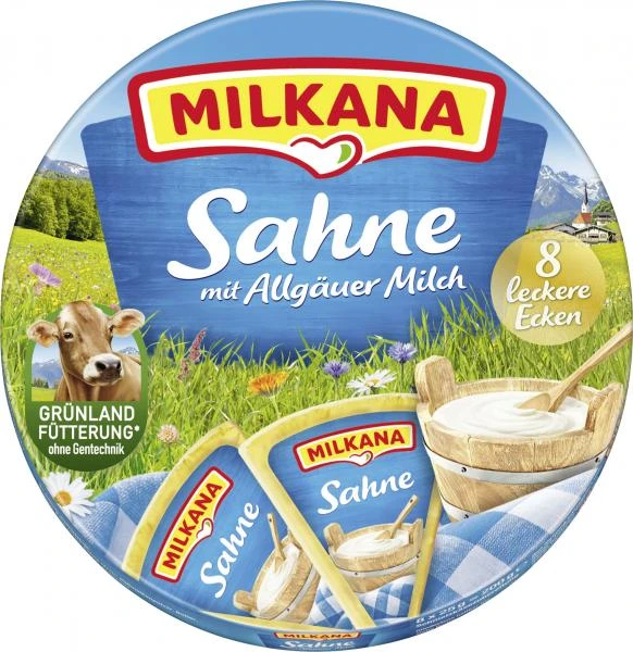 Milkana Schmelzkäse-Ecken Sahne 1 Milkana Schmelzkäse-Ecken Sahne