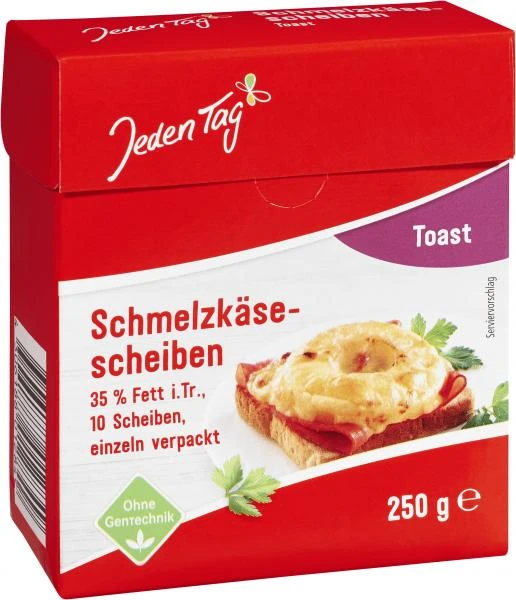 Jeden Tag Schmelzkäse-Scheiben Toast 1 Jeden Tag Schmelzkäse-Scheiben Toast