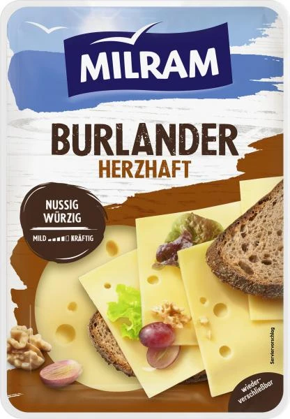Milram Burlander Herzhaft Nussig-würzig 1 Milram Burlander Herzhaft Nussig-würzig