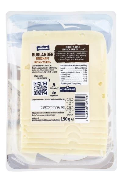 Milram Burlander Herzhaft Nussig-würzig 2 Milram Burlander Herzhaft Nussig-würzig – Bild 2