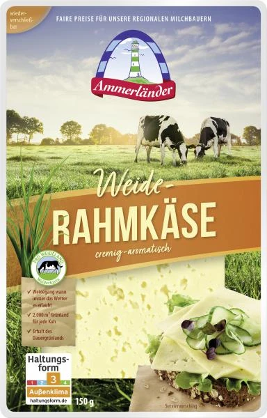 Ammerländer Unser Weide-Rahmkäse Cremig-aromatisch 1 Ammerländer Unser Weide-Rahmkäse Cremig-aromatisch