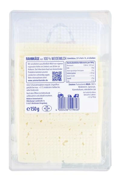 Ammerländer Unser Weide-Rahmkäse Cremig-aromatisch 2 Ammerländer Unser Weide-Rahmkäse Cremig-aromatisch – Bild 2