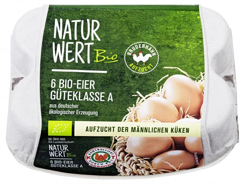 NaturWert Bio Eier Bruderhahn Aufzucht Güteklasse A Größe M/L 1 NaturWert Bio Eier Bruderhahn Aufzucht Güteklasse A Größe M/L