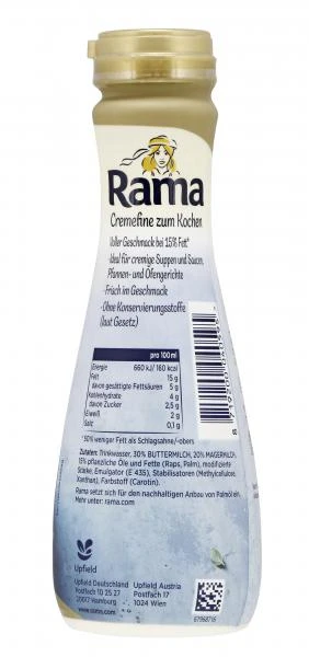 Rama Cremefine Zum Kochen 15% 2 Rama Cremefine Zum Kochen 15% – Bild 2