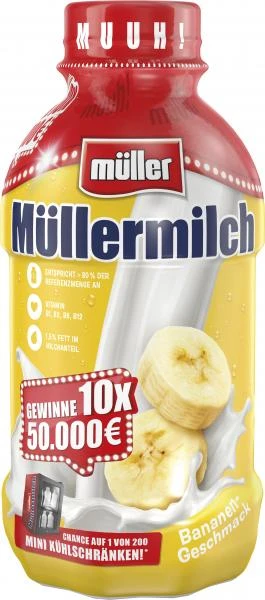 Mueller Müller Müllermilch Bananen-Geschmack 1 Mueller Müller Müllermilch Bananen-Geschmack