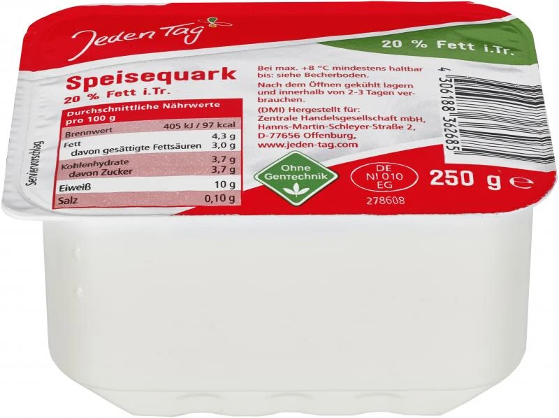 Jeden Tag Speisequark 20% 1 Jeden Tag Speisequark 20%