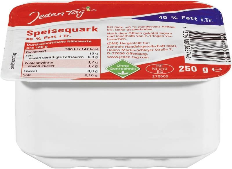 Jeden Tag Speisequark 40% 1 Jeden Tag Speisequark 40%