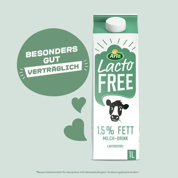 Arla Lacto Free Laktosefreie Milch 1,5% 2 Arla Lacto Free Laktosefreie Milch 1,5% – Bild 2
