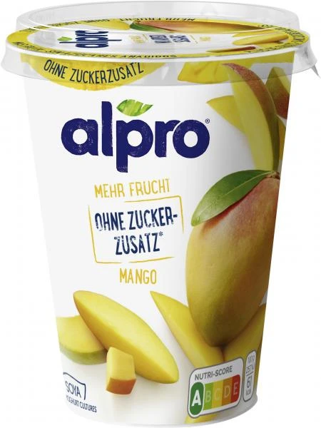 Alpro Soja-Joghurtalternative Mehr Frucht Mango 1 Alpro Soja-Joghurtalternative Mehr Frucht Mango