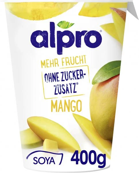 Alpro Soja-Joghurtalternative Mehr Frucht Mango 2 Alpro Soja-Joghurtalternative Mehr Frucht Mango – Bild 2