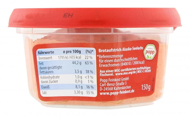Popp Brotaufstrich Alaska-Seelachs 2 Popp Brotaufstrich Alaska-Seelachs – Bild 2