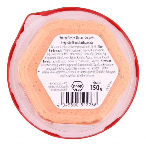 Popp Brotaufstrich Alaska-Seelachs 3 Popp Brotaufstrich Alaska-Seelachs – Bild 3