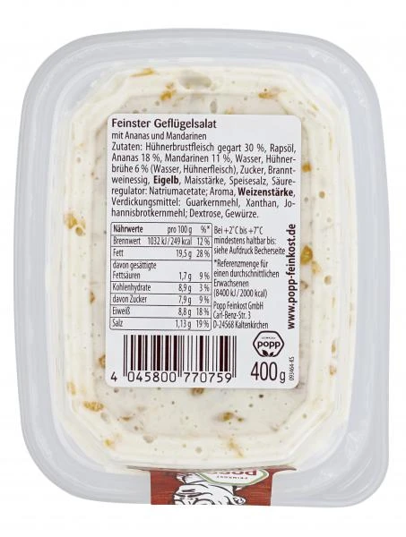 Popp Feinkost Geflügelsalat 2 Popp Feinkost Geflügelsalat – Bild 2