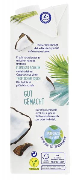 Alpro Barista Kokosnussdrink UHT Vegan 2 Alpro Barista Kokosnussdrink UHT Vegan – Bild 2