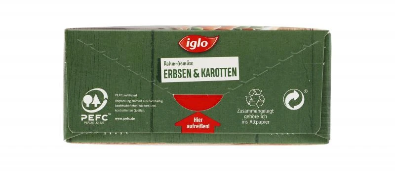 Iglo Rahm-Gemüse Erbsen & Karotten 2 Iglo Rahm-Gemüse Erbsen & Karotten – Bild 2