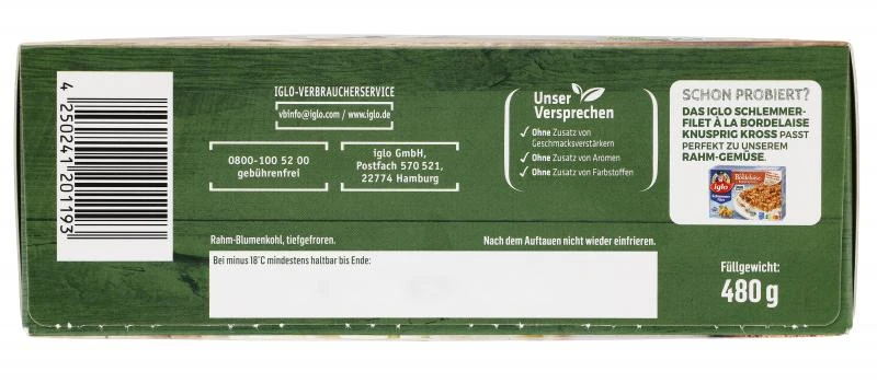 Iglo Rahm-Gemüse Blumenkohl 5 Iglo Rahm-Gemüse Blumenkohl – Bild 5