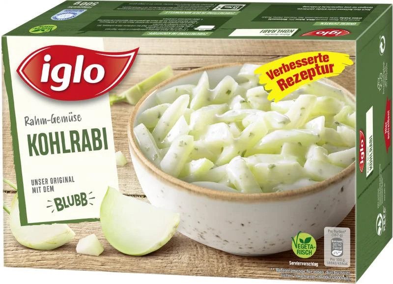 Iglo Rahm-Gemüse Kohlrabi 1 Iglo Rahm-Gemüse Kohlrabi