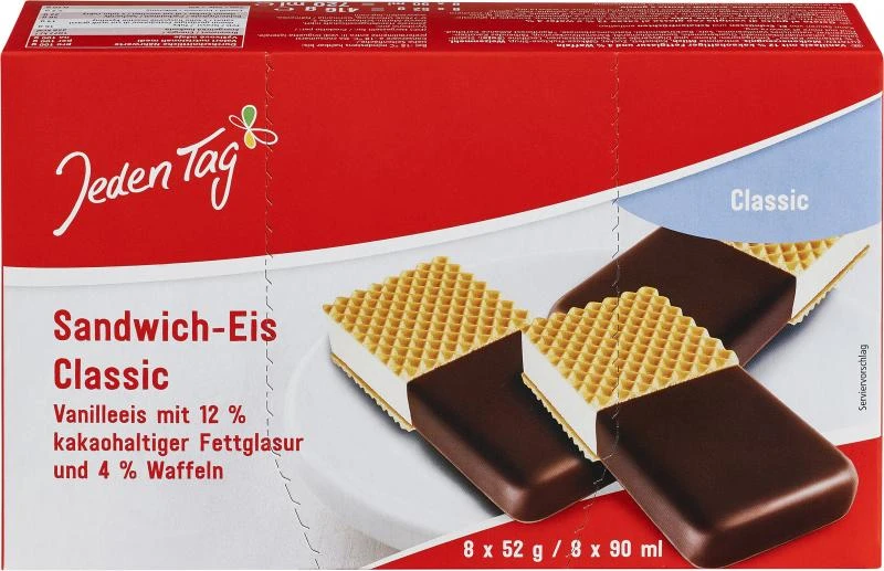 Jeden Tag Sandwich-Eis Classic 1 Jeden Tag Sandwich-Eis Classic
