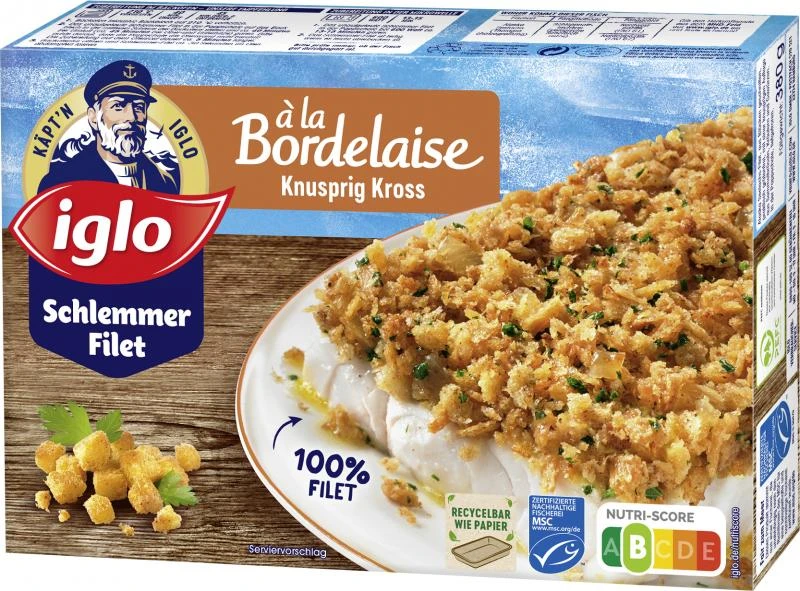 Iglo Schlemmer Filet à La Bordelaise Knusprig Kross 1 Iglo Schlemmer Filet à La Bordelaise Knusprig Kross