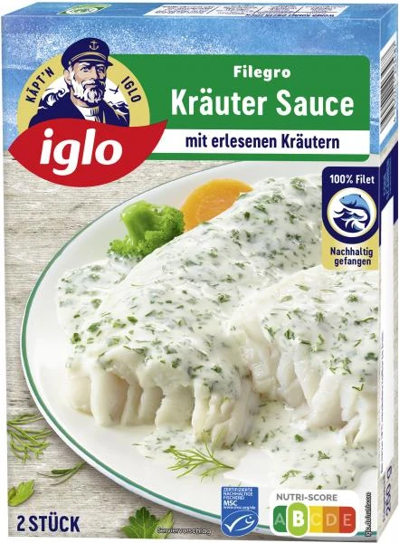 Iglo Filegro Kräuter Sauce 1 Iglo Filegro Kräuter Sauce