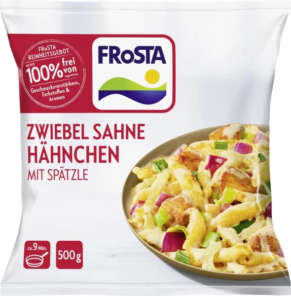 Frosta Zwiebel Sahne Hähnchen Mit Spätzle 1 Frosta Zwiebel Sahne Hähnchen Mit Spätzle