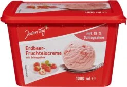 Jeden Tag Erdbeer-Fruchteiscreme