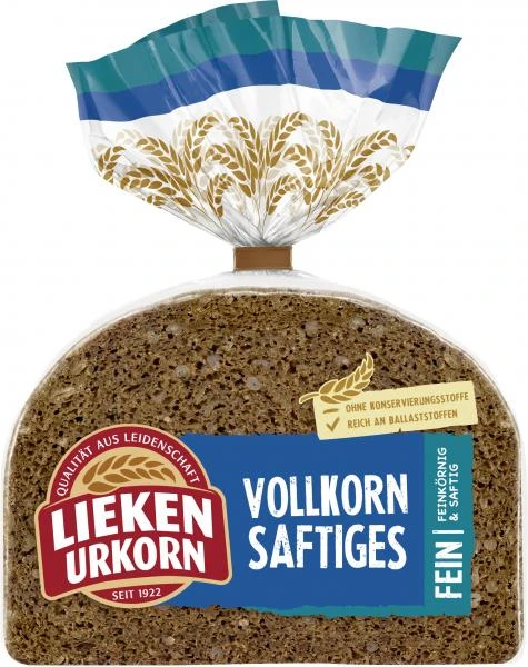 Lieken Urkorn Vollkornsaftiges Fein 1 Lieken Urkorn Vollkornsaftiges Fein