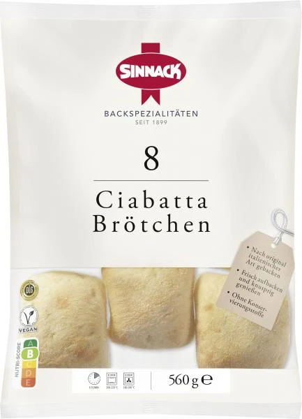 Sinnack Ciabatta Brötchen 1 Sinnack Ciabatta Brötchen