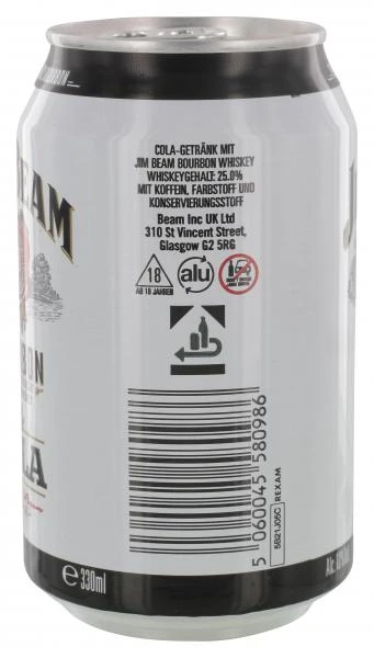 Jim Beam Bourbon Whiskey & Cola (Einweg) 2 Jim Beam Bourbon Whiskey & Cola (Einweg) – Bild 2