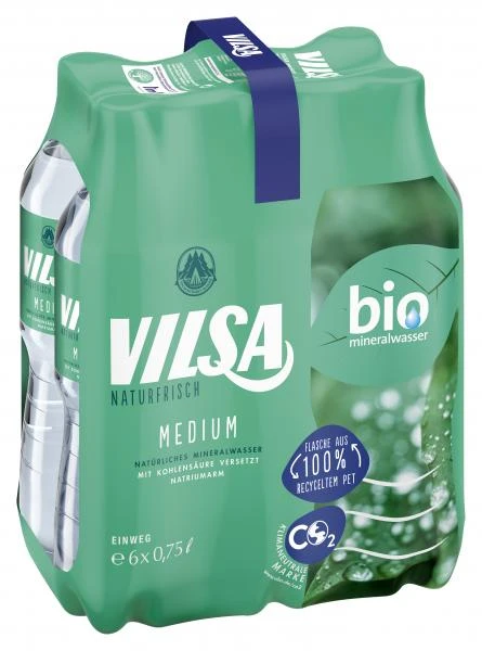 Vilsa Naturfrisch Mineralwasser Medium (Einweg) 1 Vilsa Naturfrisch Mineralwasser Medium (Einweg)