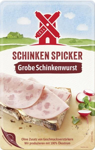 Rügenwalder Mühle Schinken Spicker Grobe Schinkenwurst 1 Rügenwalder Mühle Schinken Spicker Grobe Schinkenwurst