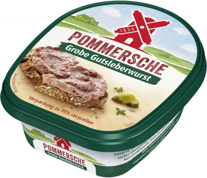 Rügenwalder Mühle Pommersche Gutsleberwurst Grob 1 Rügenwalder Mühle Pommersche Gutsleberwurst Grob