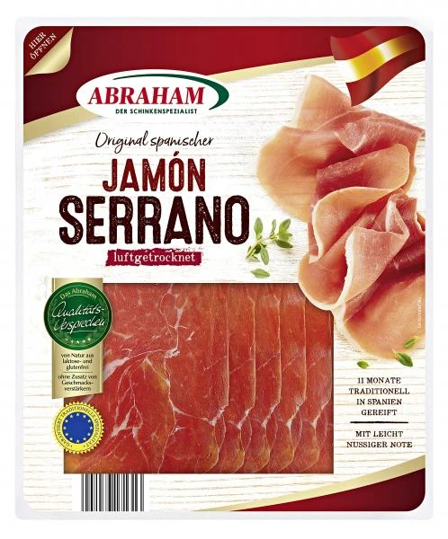 Abraham Original Spanischer Jamón Serrano Schinken Luftgetrocknet 1 Abraham Original Spanischer Jamón Serrano Schinken Luftgetrocknet