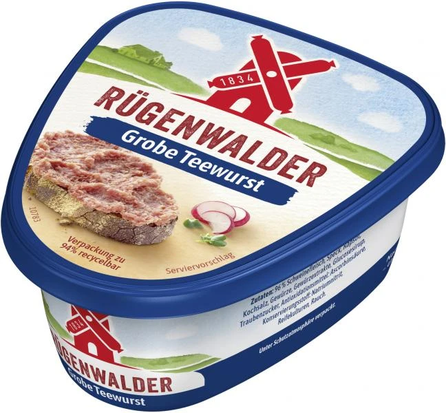 Rügenwalder Mühle Teewurst Grob 1 Rügenwalder Mühle Teewurst Grob