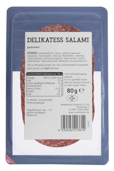 Küstengold Delikatess Salami 2 Küstengold Delikatess Salami – Bild 2